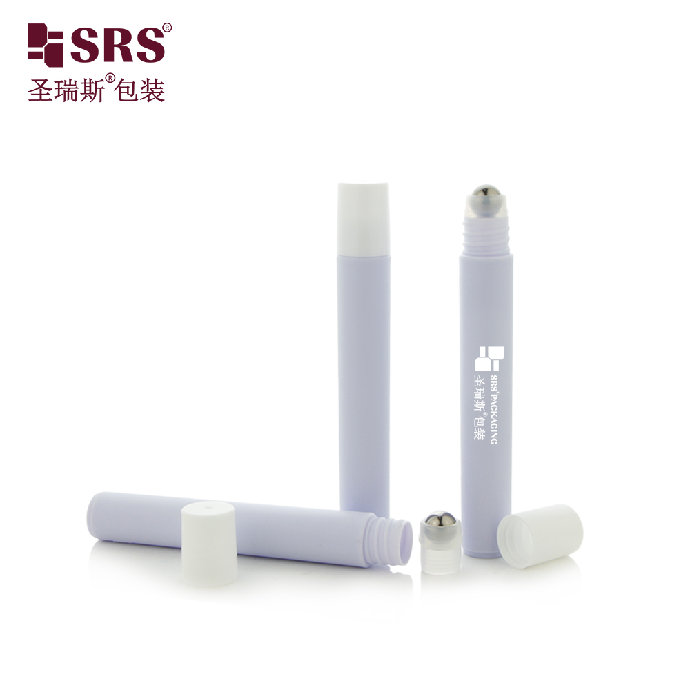 Long and Thin 10ml Small Plastic Perfume PP Underarm Roller Ball Mini Roll on Bottle