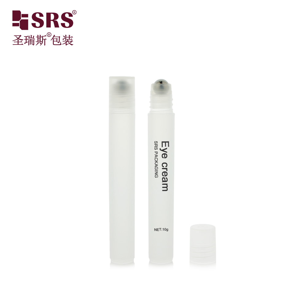 Long and Thin 10ml Small Plastic Perfume PP Underarm Roller Ball Mini Roll on Bottle