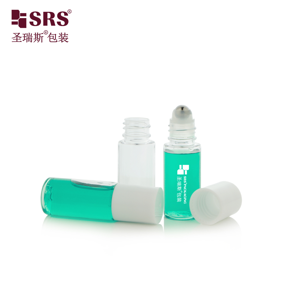 New 15ml PET Empty Cosmetic Deodorant Roll on Oil Perfume Bottles With Steel Roller Ball