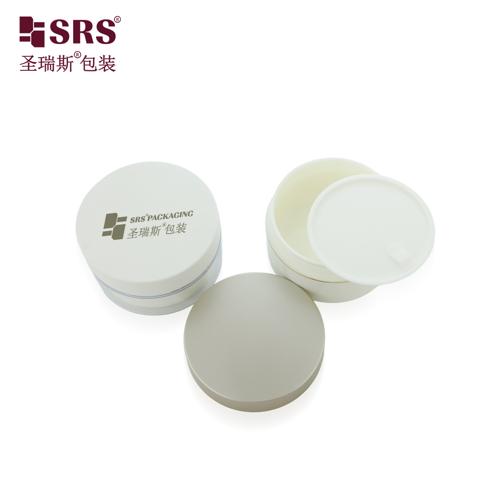 Round Wide Mouth Skin Care Glossy White 200ml Jar Plastic Cosmetic Cream Jar with Different Color