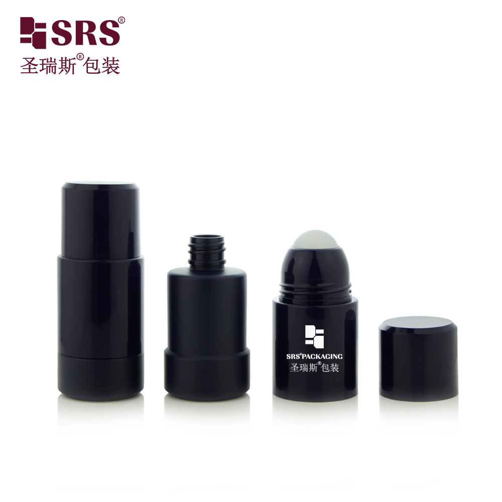 High Quality Plastic Perfume PP Underarm Roller Ball Big Replaceable Deodorant Roll on Bottle