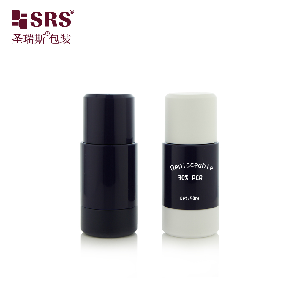 High Quality Plastic Perfume PP Underarm Roller Ball Big Replaceable Deodorant Roll on Bottle