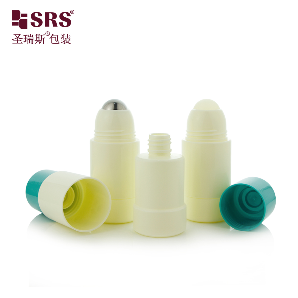 High Quality Plastic Perfume PP Underarm Roller Ball Big Replaceable Deodorant Roll on Bottle