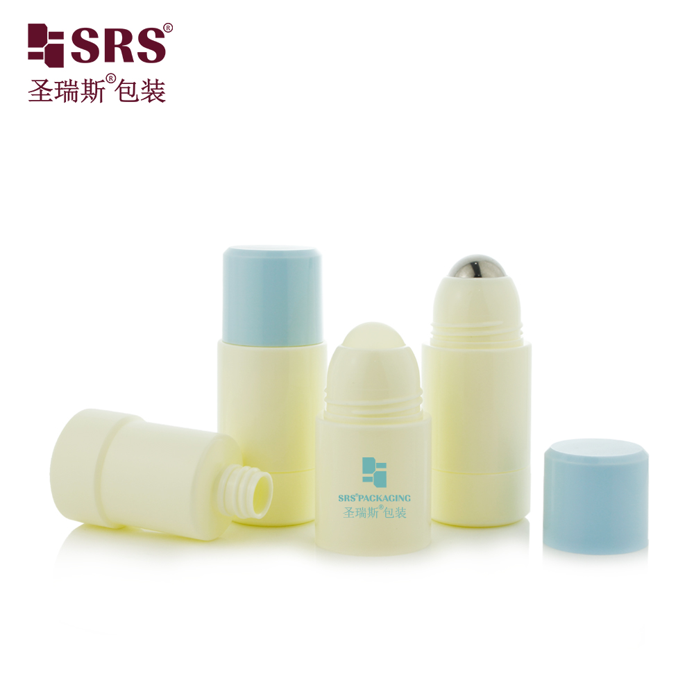 High Quality Plastic Perfume PP Underarm Roller Ball Big Replaceable Deodorant Roll on Bottle