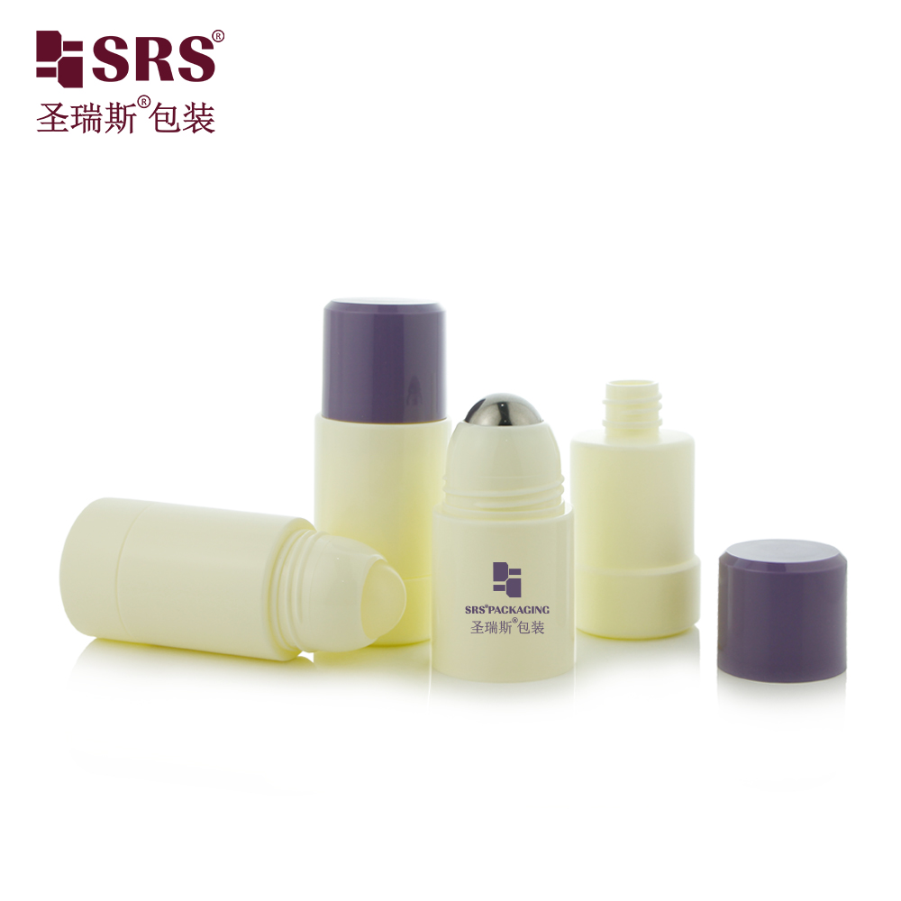 High Quality Plastic Perfume PP Underarm Roller Ball Big Replaceable Deodorant Roll on Bottle