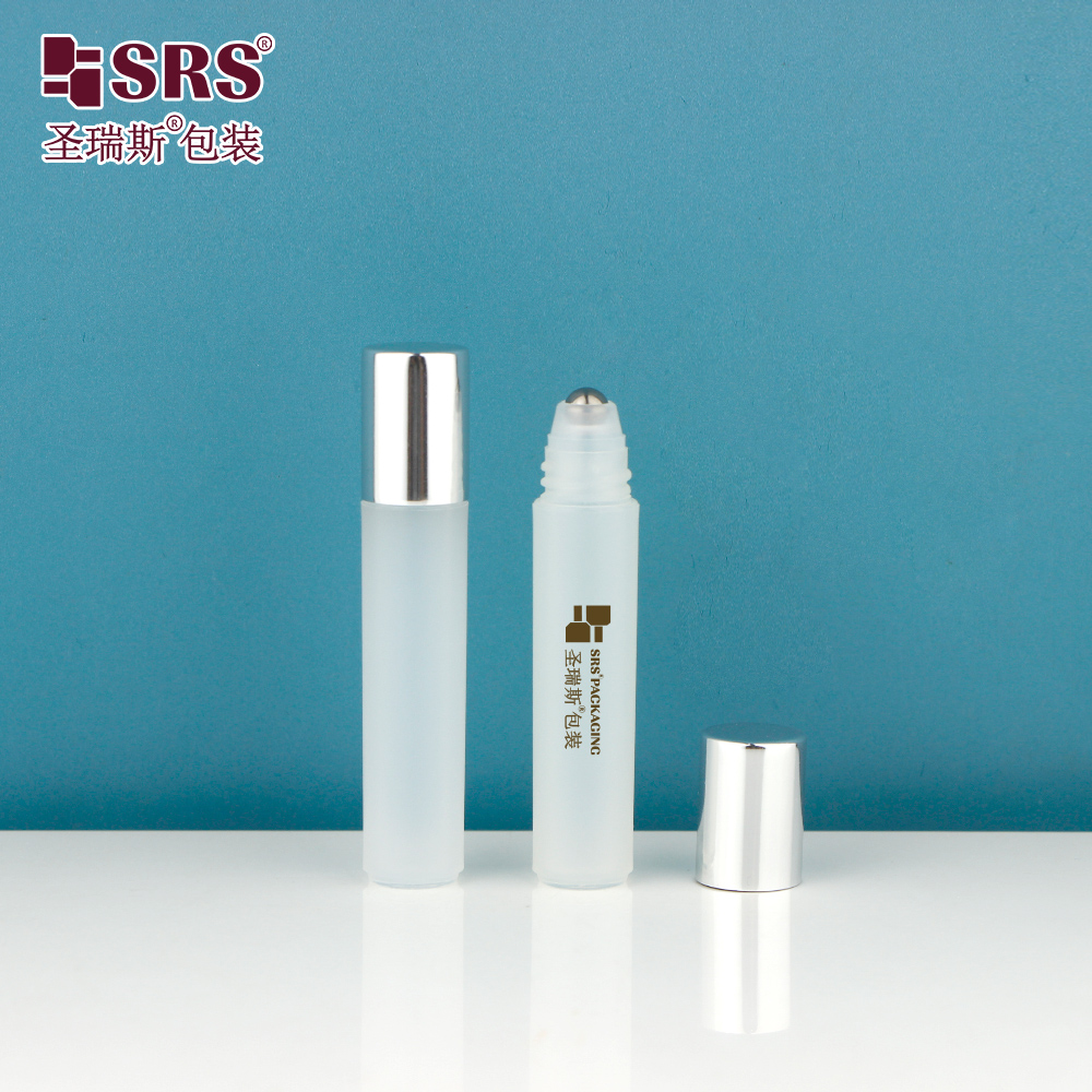 Slim 3ml Roll Bottle Cute Pen Shape Frosted Plastic Empty Roller Perfume Bottle 