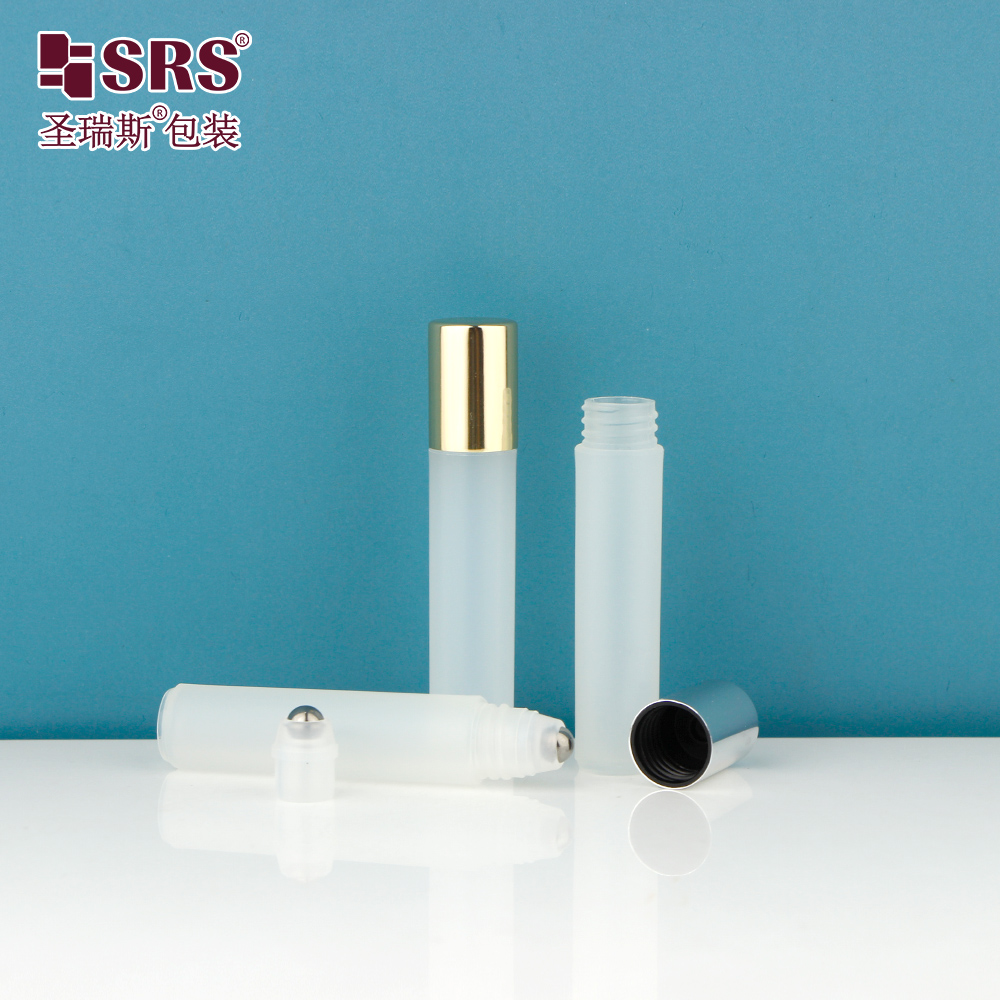 Slim 3ml Roll Bottle Cute Pen Shape Frosted Plastic Empty Roller Perfume Bottle 