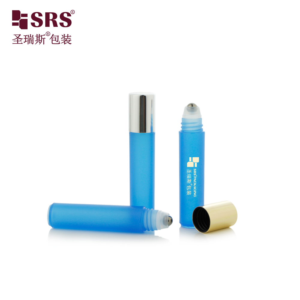 Slim 3ml Roll Bottle Cute Pen Shape Frosted Plastic Empty Roller Perfume Bottle 