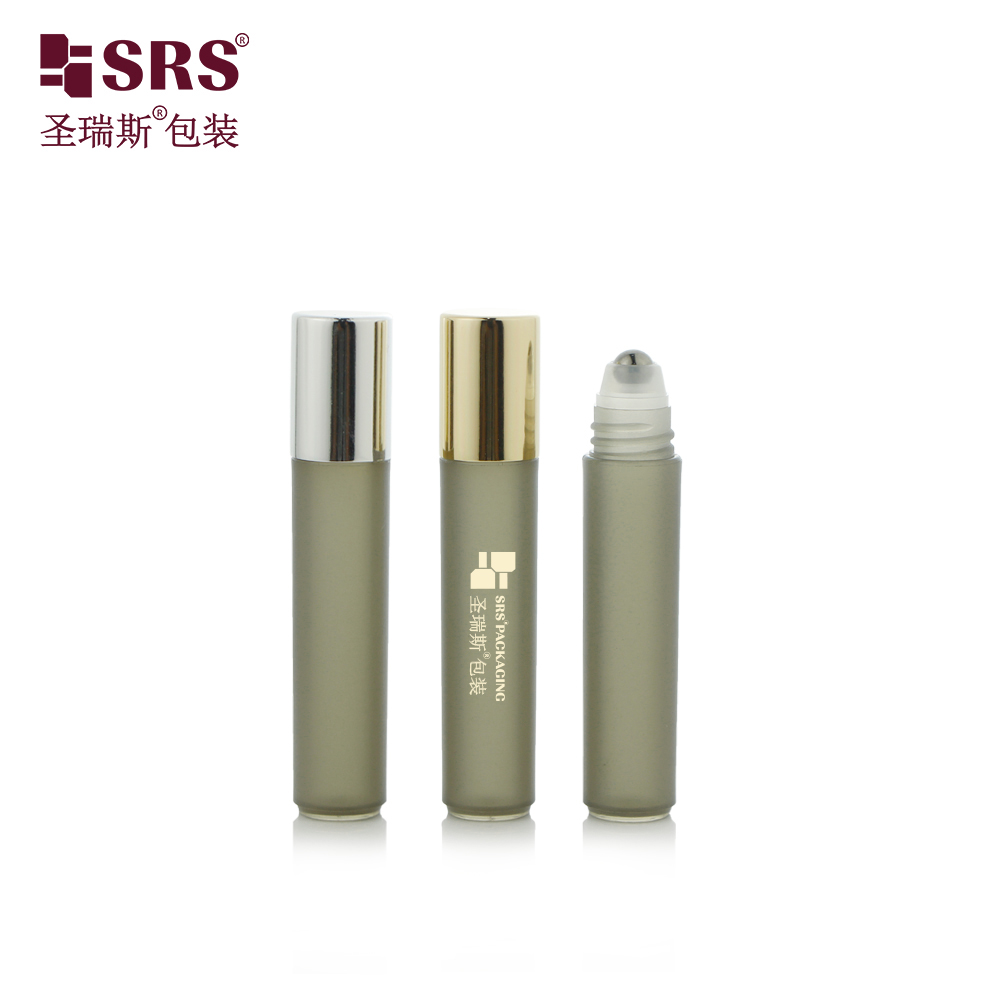 Slim 3ml Roll Bottle Cute Pen Shape Frosted Plastic Empty Roller Perfume Bottle 