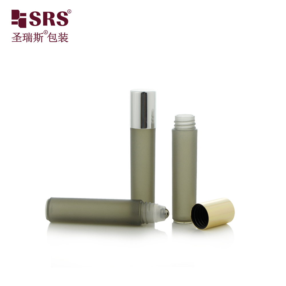 Slim 3ml Roll Bottle Cute Pen Shape Frosted Plastic Empty Roller Perfume Bottle 