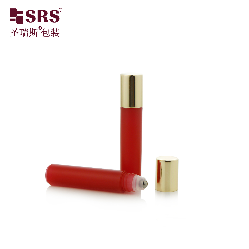 Slim 3ml Roll Bottle Cute Pen Shape Frosted Plastic Empty Roller Perfume Bottle 