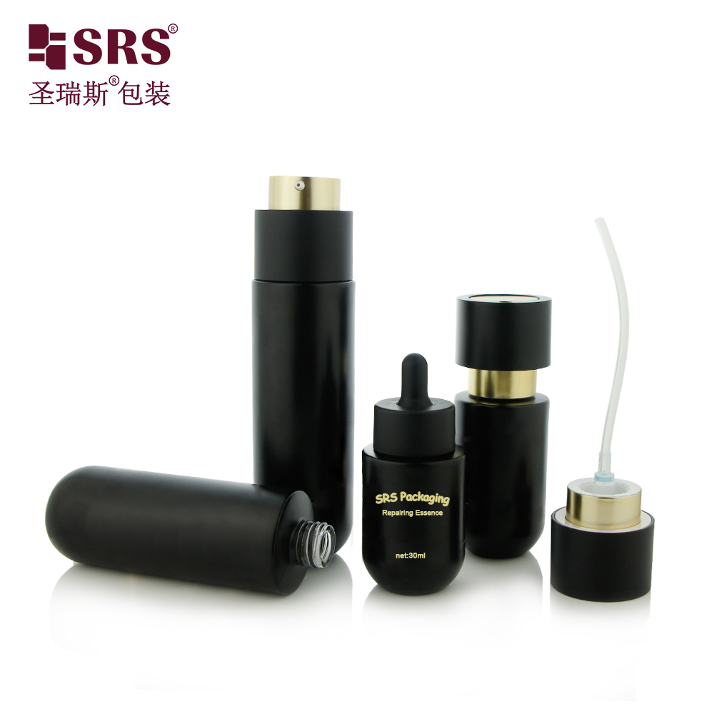 Customized 30ml 50ml 100ml 120ml Luxury Cosmetic Glass Lotion Pump Bottle and Dropper Bottle