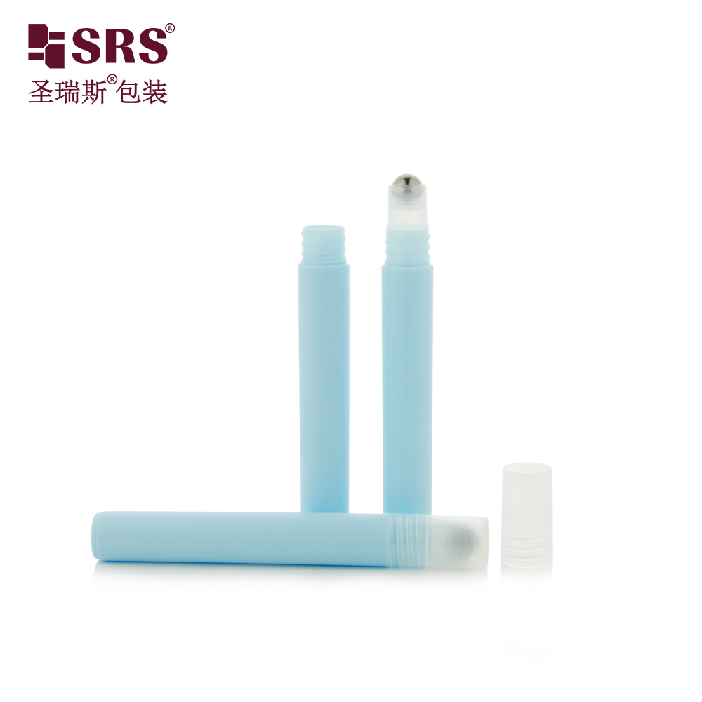10ml Perfume Bottles Small Size Roll on Bottle Cosmetic Packing Plastic Steel Roller Bottles