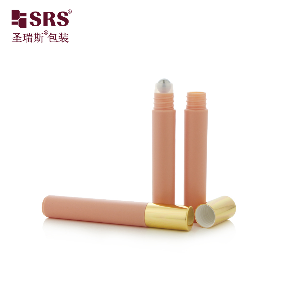 Customized logo 8ml Round Roll on Bottles With Plastic Cap Stainless Steel Ball