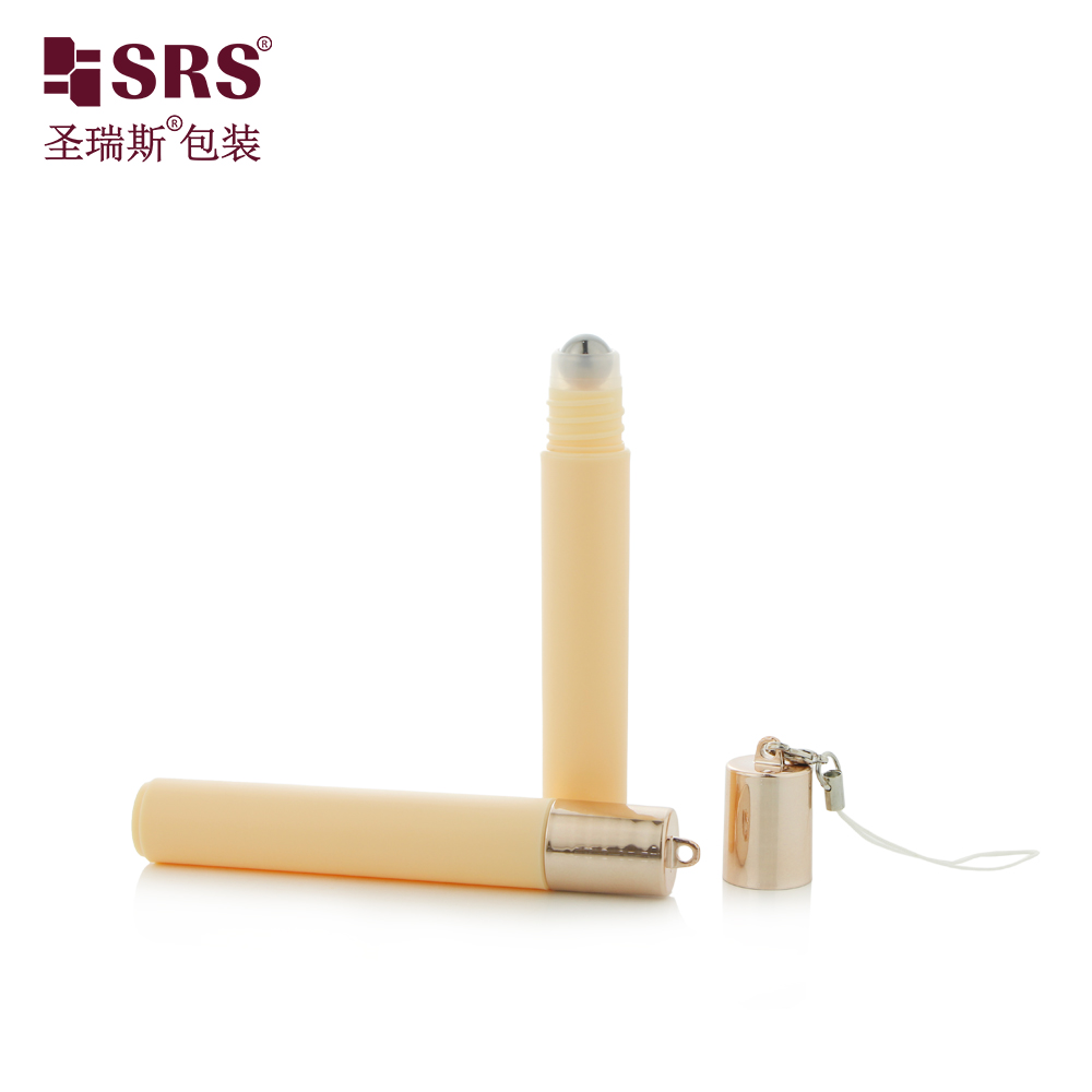 Factory Customized Small Perfume Roller Bottles 8ml Mini Cylindrical Roll on Bottle with Hook