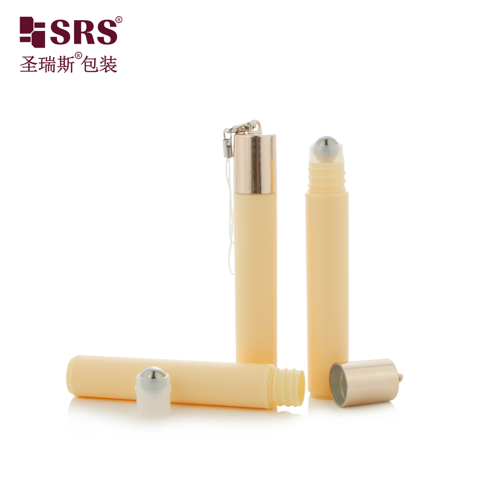 Factory Customized Small Perfume Roller Bottles 8ml Mini Cylindrical Roll on Bottle with Hook