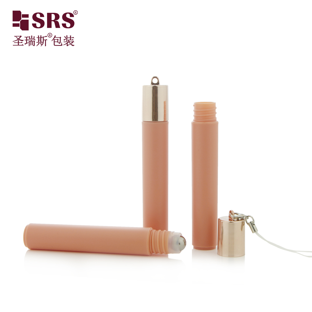 Factory Customized Small Perfume Roller Bottles 8ml Mini Cylindrical Roll on Bottle with Hook