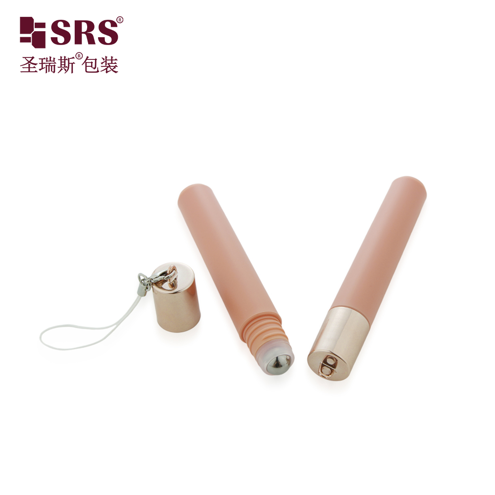 Factory Customized Small Perfume Roller Bottles 8ml Mini Cylindrical Roll on Bottle with Hook