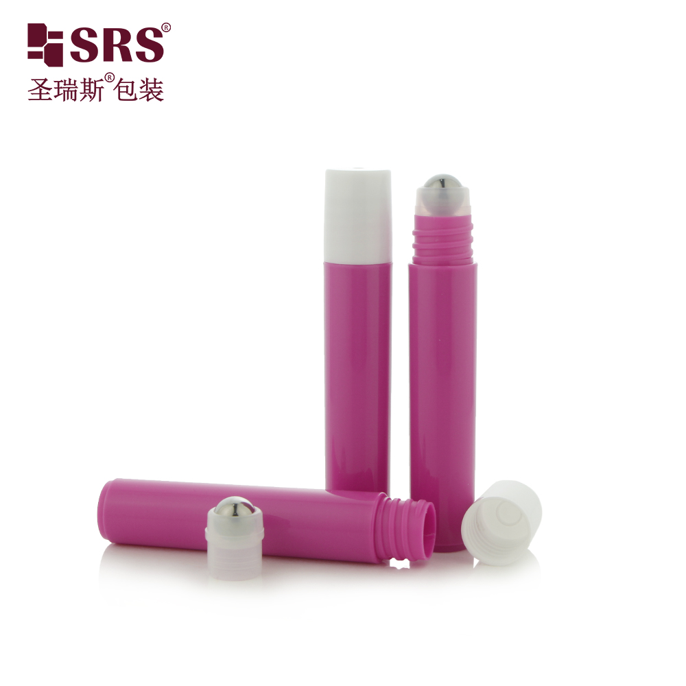 Colored Injection Empty Bottle With Big Plastic Roll on Ball Tip for Massage Gel