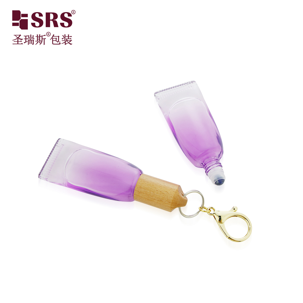 New Purple Factory Wholesale Travel Portable Empty Glass Roller Tube with Hook