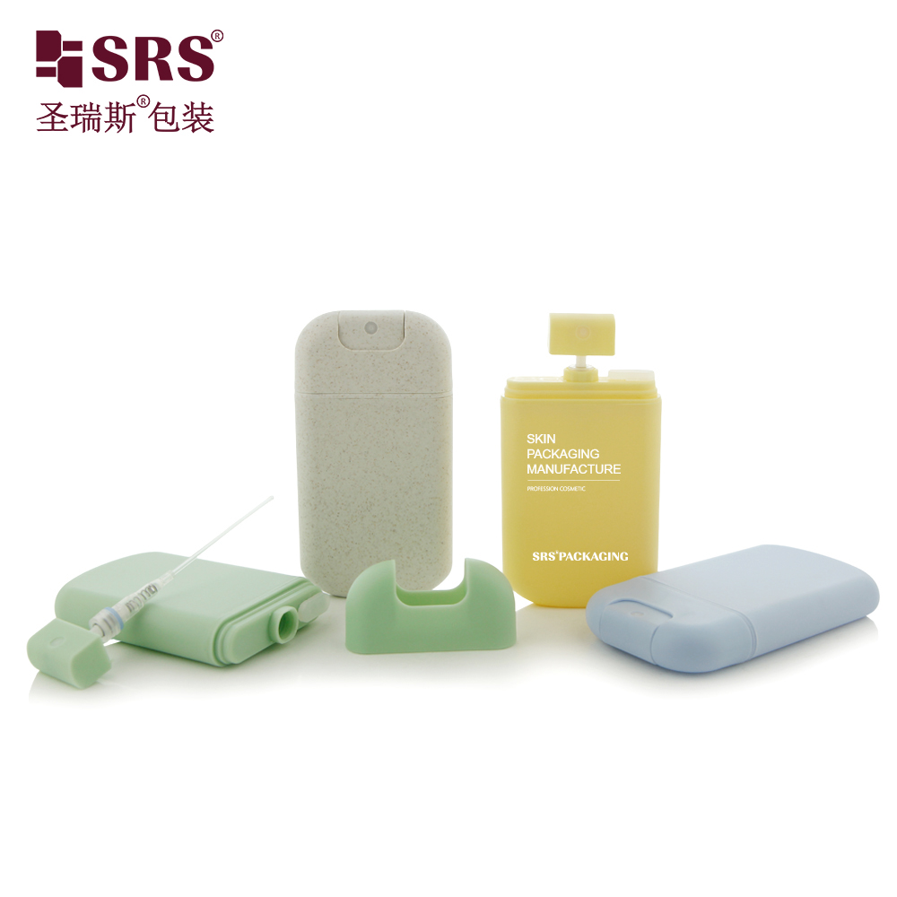 Empty Plastic Mist 30ml Spray Bottle Blue Green Yellow Gray Red Credit Card Portable Pocket Perfume Bottle