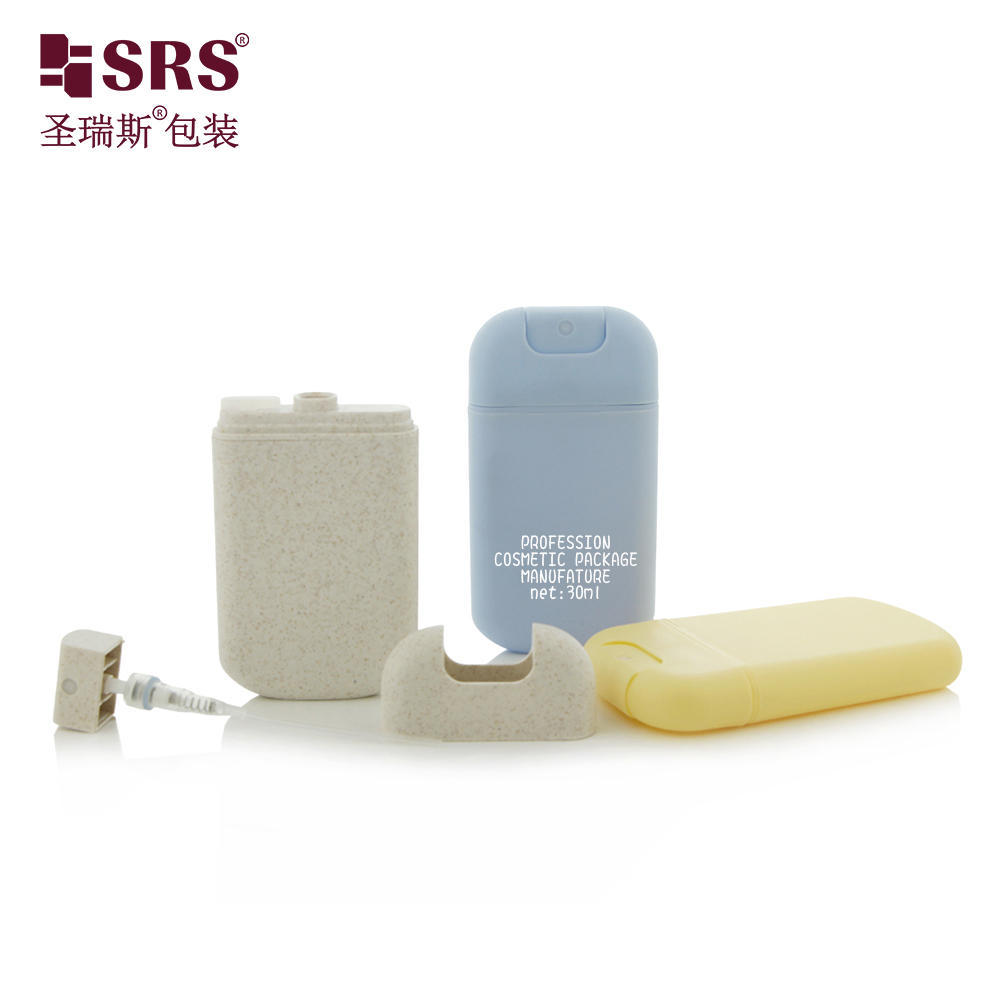 Empty Plastic Mist 30ml Spray Bottle Blue Green Yellow Gray Red Credit Card Portable Pocket Perfume Bottle