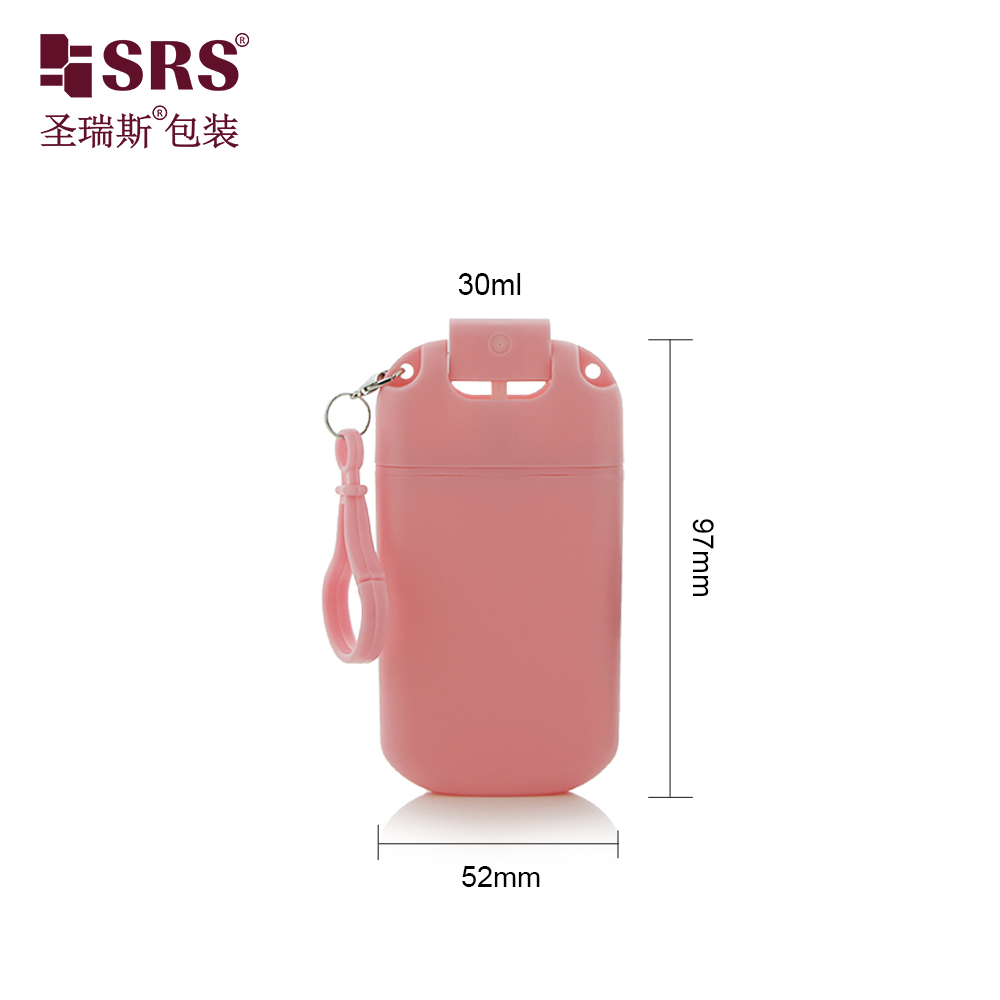 Custom Color 30ml Pink Black White Plastic Credit Card Perfume Spray Bottle with Hook