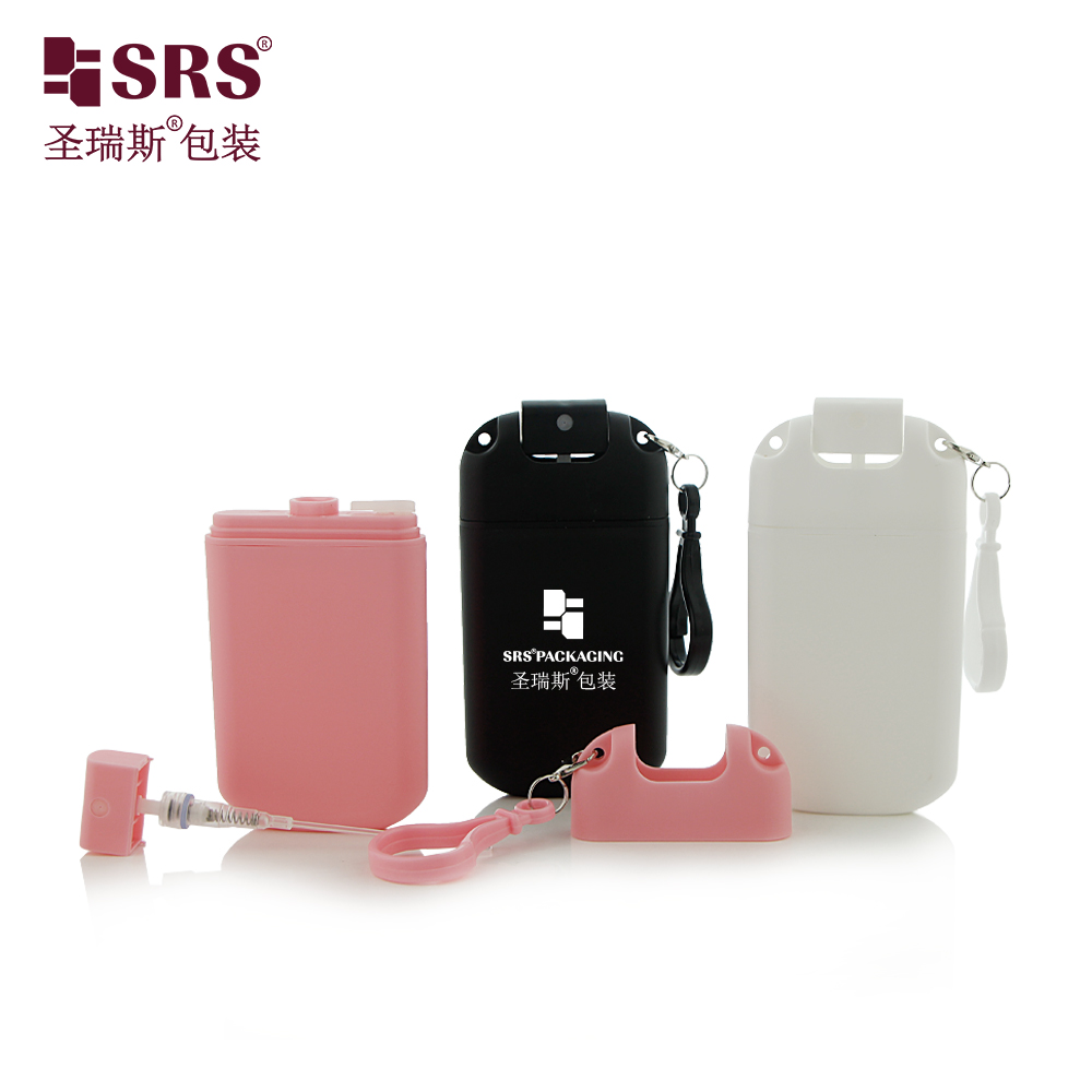 Custom Color 30ml Pink Black White Plastic Credit Card Perfume Spray Bottle with Hook