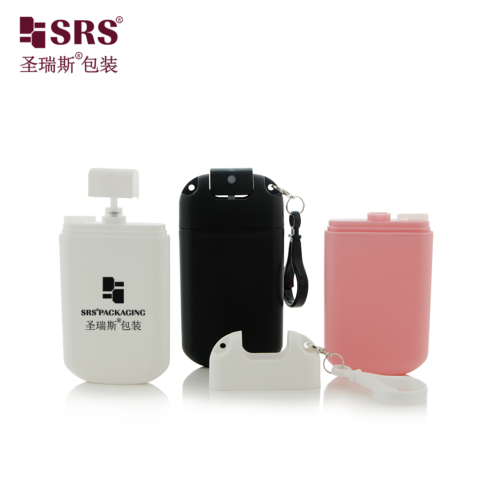 Custom Color 30ml Pink Black White Plastic Credit Card Perfume Spray Bottle with Hook