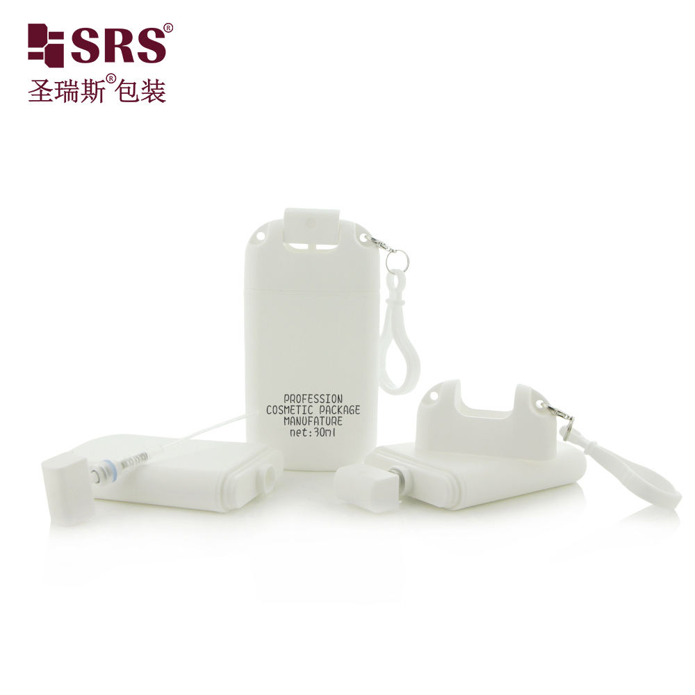 Travel Size Portable Luxury Fragrance 30ml  Fine Mist White Spray Bottle with Hook