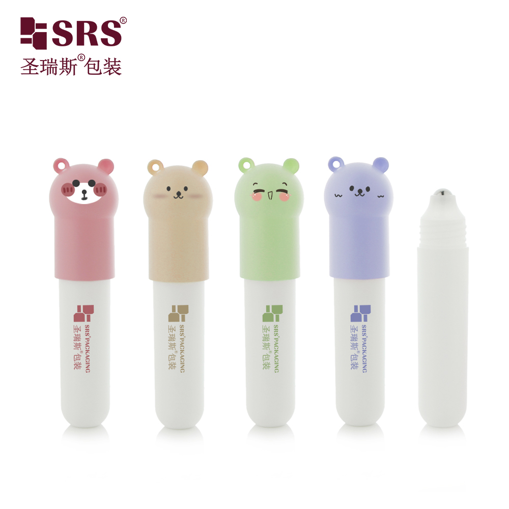 Wholesale Deodorant Roller Bottle 25ml Roll on Deodorant Bottle with Custom Cute Cap