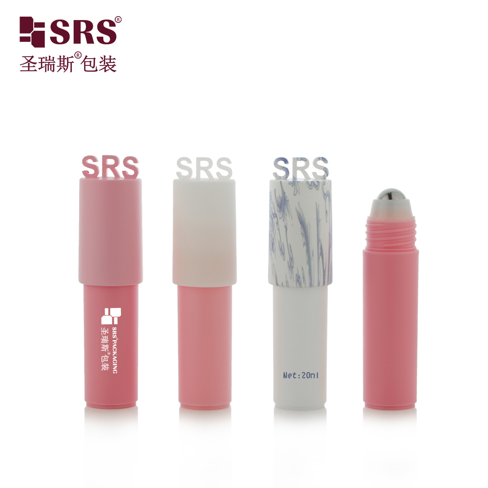 Wholesale Deodorant Roller Bottle 25ml Roll on Deodorant Bottle with Custom Cute Cap