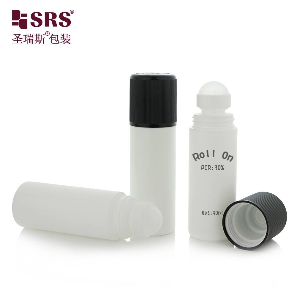 Custom Logo 90ml Deodorant Plastic Roll on Bottle with Double Wall Child Proof Cap