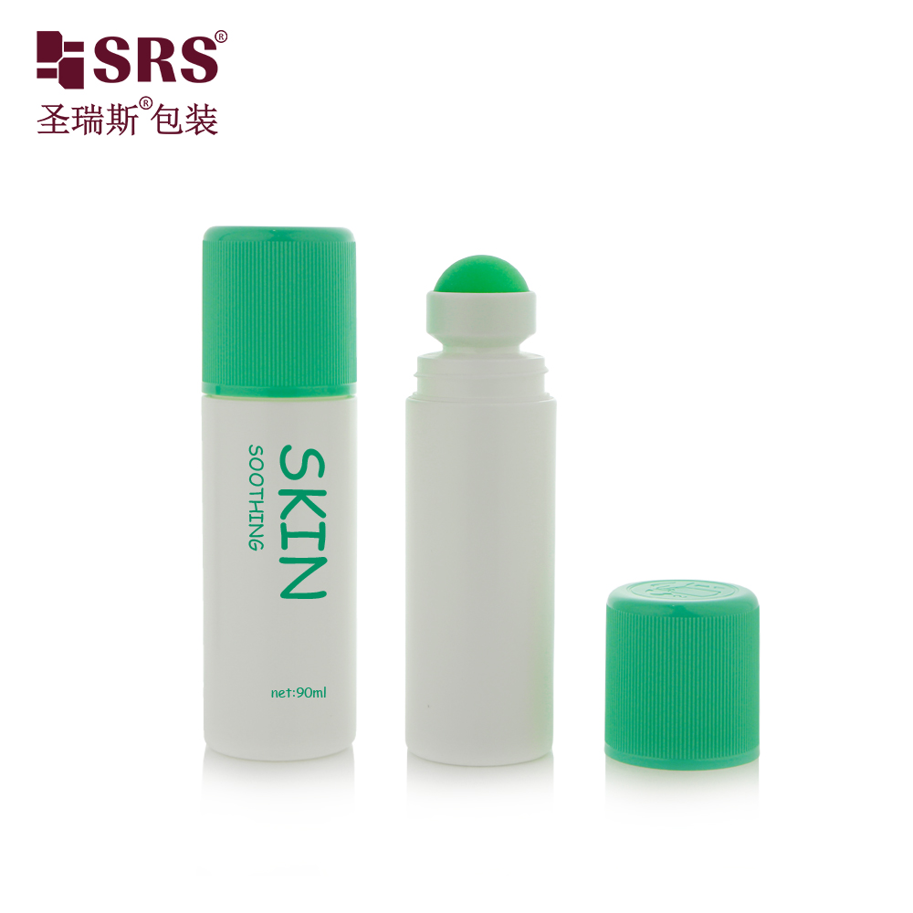 Custom Logo 90ml Deodorant Plastic Roll on Bottle with Double Wall Child Proof Cap