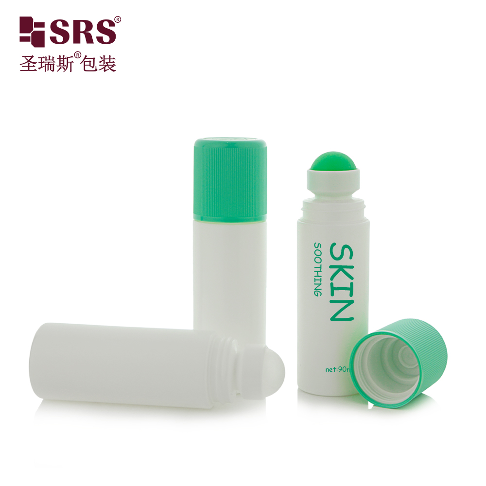 Custom Logo 90ml Deodorant Plastic Roll on Bottle with Double Wall Child Proof Cap