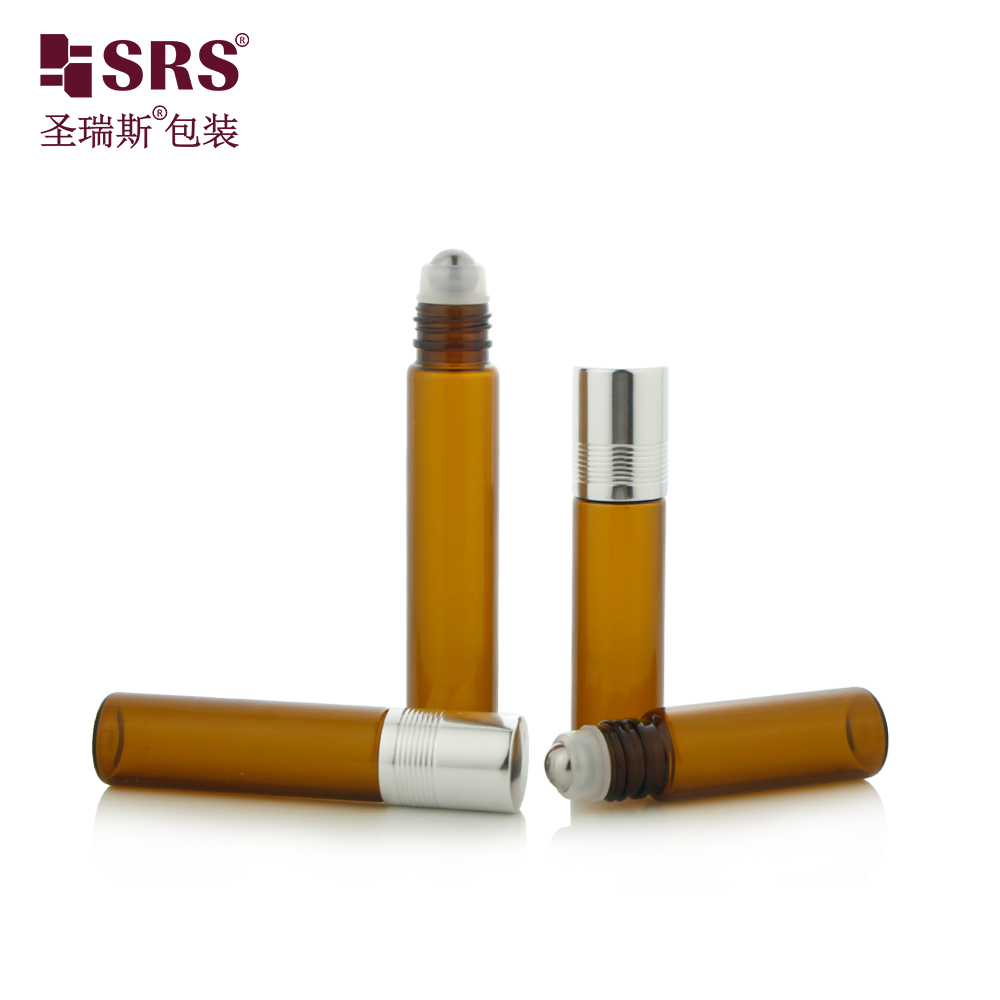 8ml 10ml 15ml New Arrival Glass Roller Bottle Amber for Cosmetics Serum Oil
