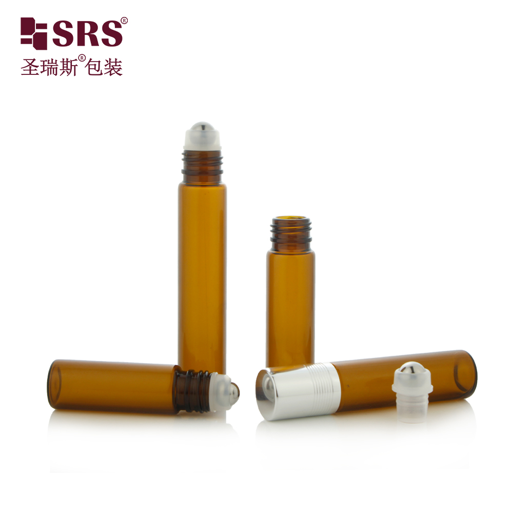8ml 10ml 15ml New Arrival Glass Roller Bottle Amber for Cosmetics Serum Oil
