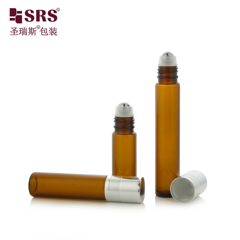 8ml 10ml 15ml New Arrival Glass Roller Bottle Amber for Cosmetics Serum Oil