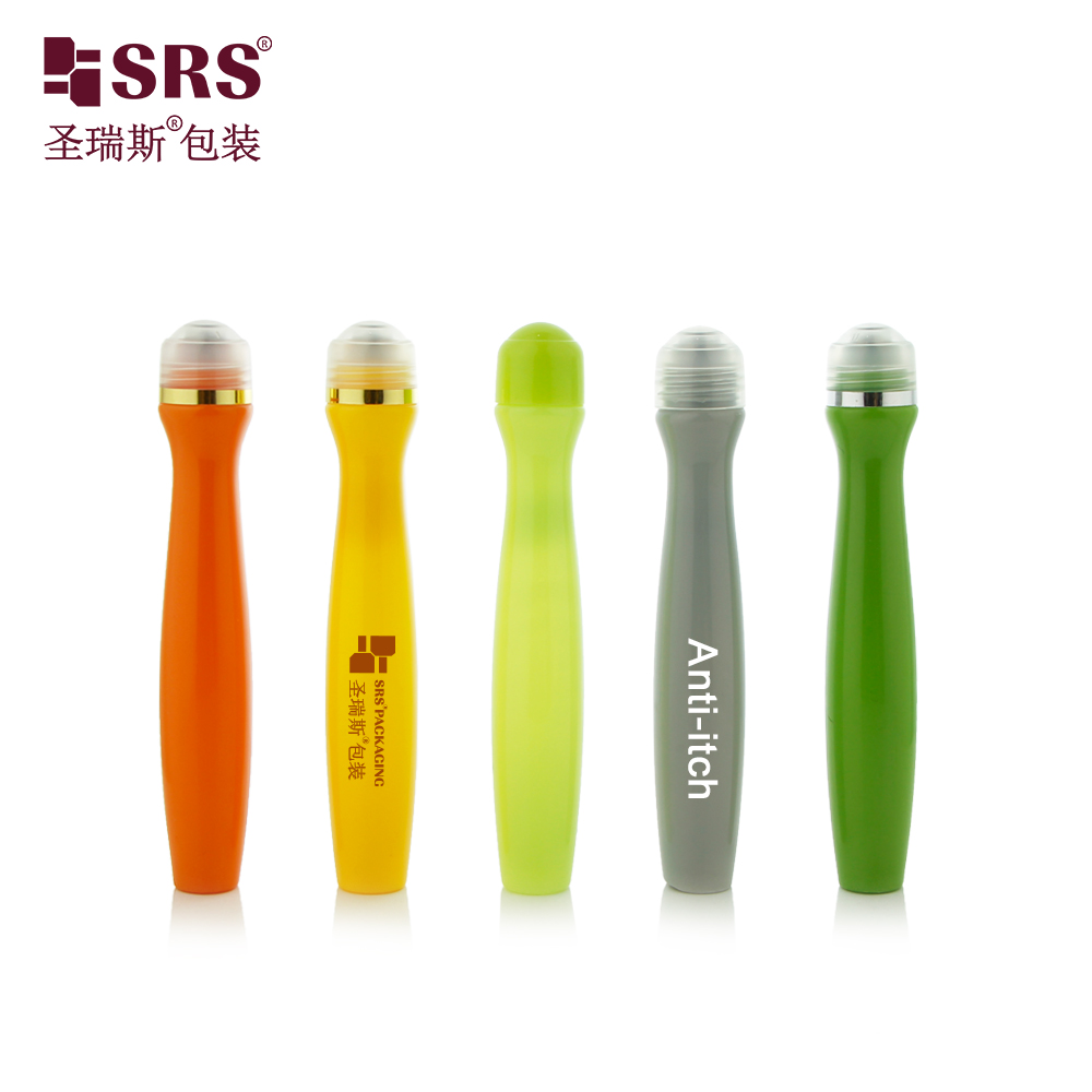 Injection Blowing Glossy Waist Shape PETG Plastic Sample 15ml Roll on Bottle