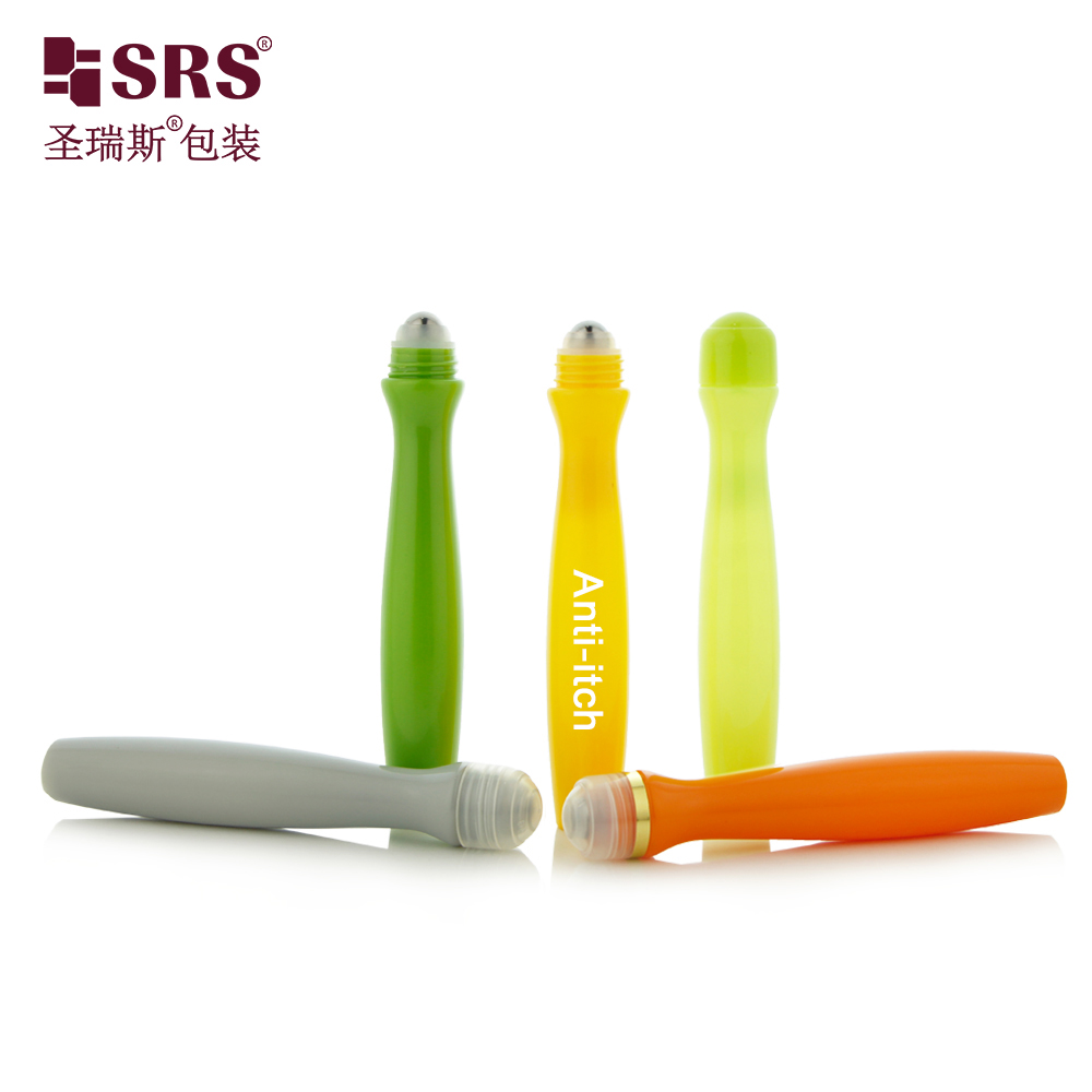 Injection Blowing Glossy Waist Shape PETG Plastic Sample 15ml Roll on Bottle