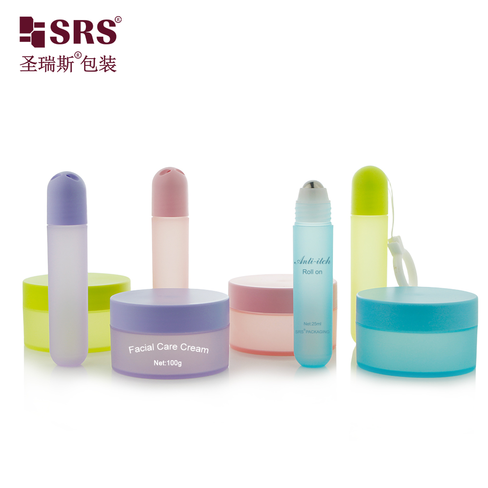 New Arrivals Translucent Pink Green Blue Purple SRSQ 100g PP PCR Cosmetics Jar