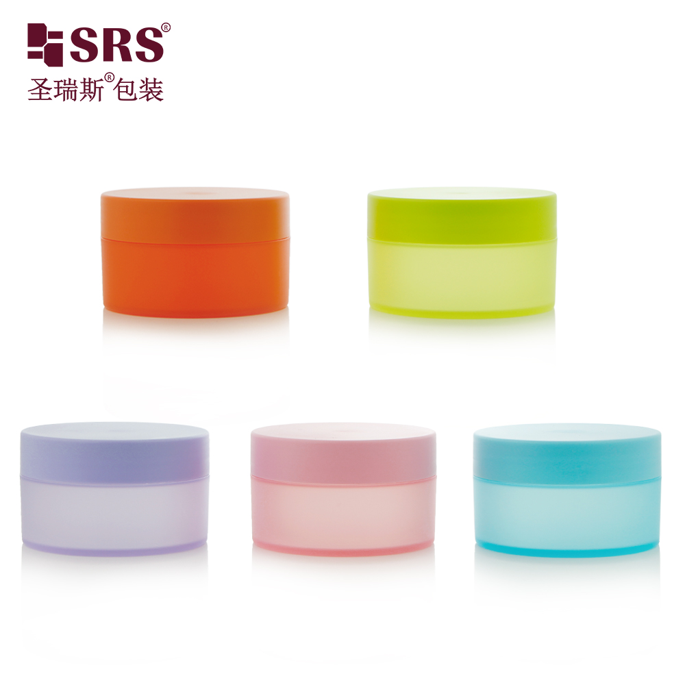 New Arrivals Translucent Pink Green Blue Purple SRSQ 100g PP PCR Cosmetics Jar