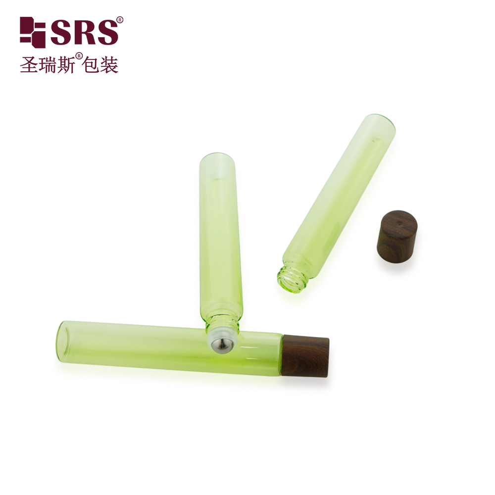 Custom Painting Color Empty Essential Oil Glass Roll on 10ml Bottle With Stainless Steel Roller