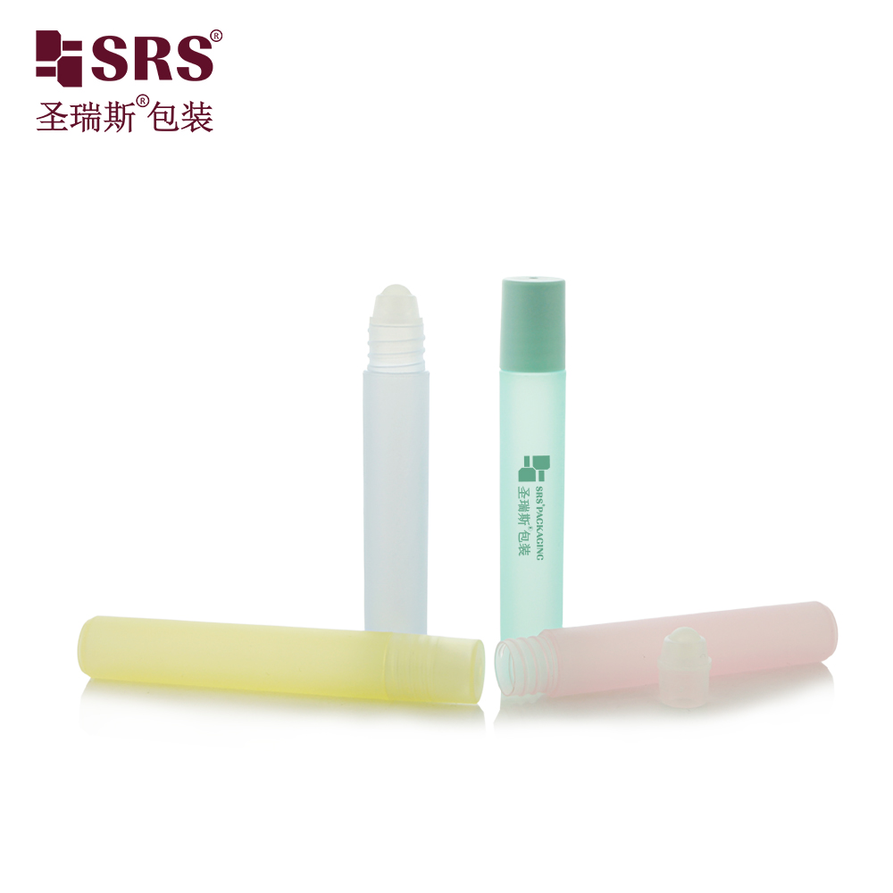 Wholesale PP Plastic 8ml Frosted Empty Roll on Bottle Perfume Roller Applicator