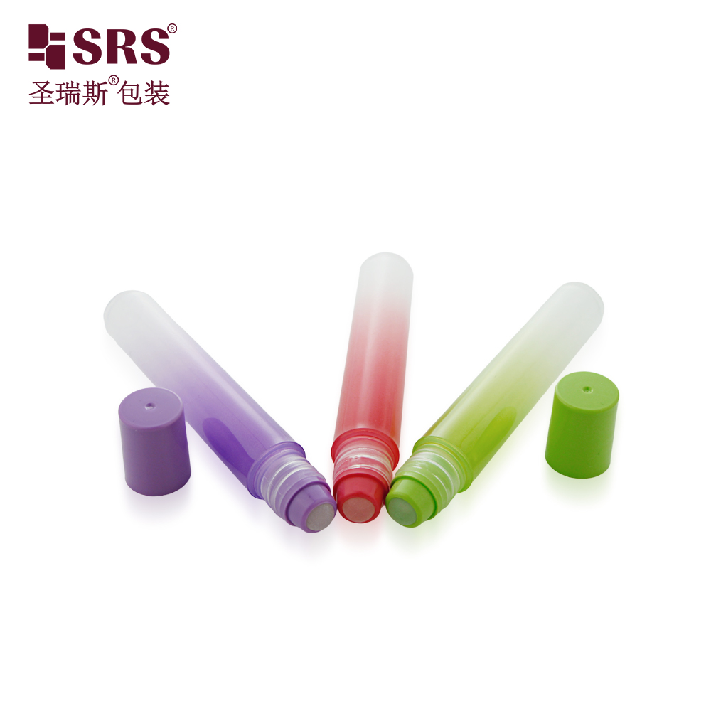 Wholesale PP Plastic 8ml Frosted Empty Roll on Bottle Perfume Roller Applicator