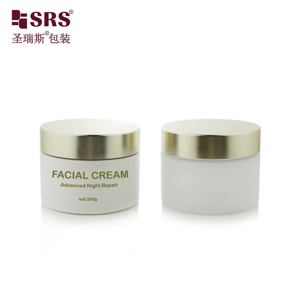 Custom Color Translucent 200g 250g 300g Screw Cap Big Mouth Skincare PET Jar