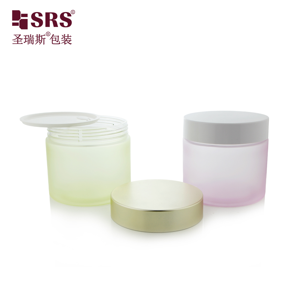 Custom Color Translucent 200g 250g 300g Screw Cap Big Mouth Skincare PET Jar