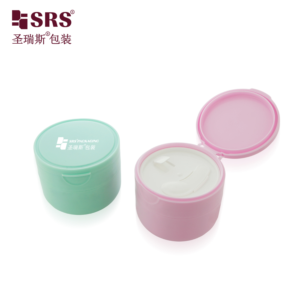 100ml New Product Frosted Cream Plastic Jar Cosmetic Jar with Flip Cap