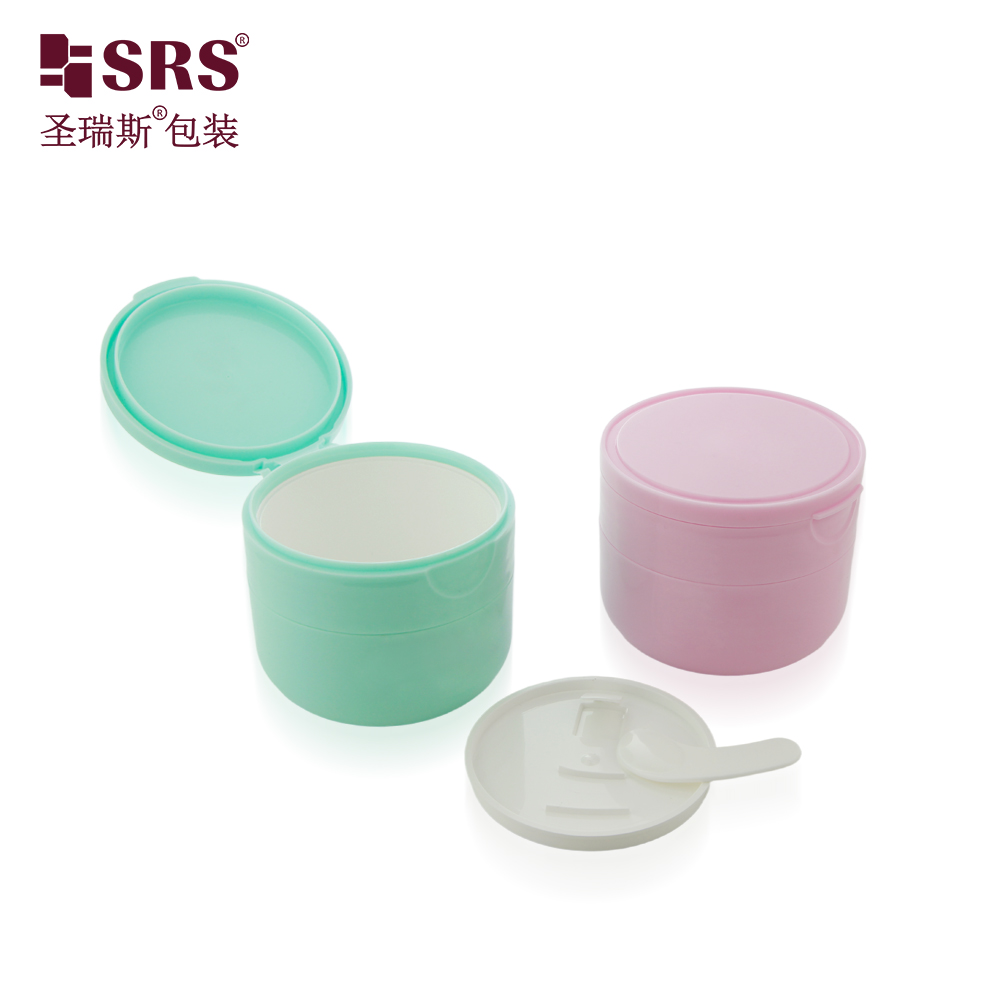 100ml New Product Frosted Cream Plastic Jar Cosmetic Jar with Flip Cap
