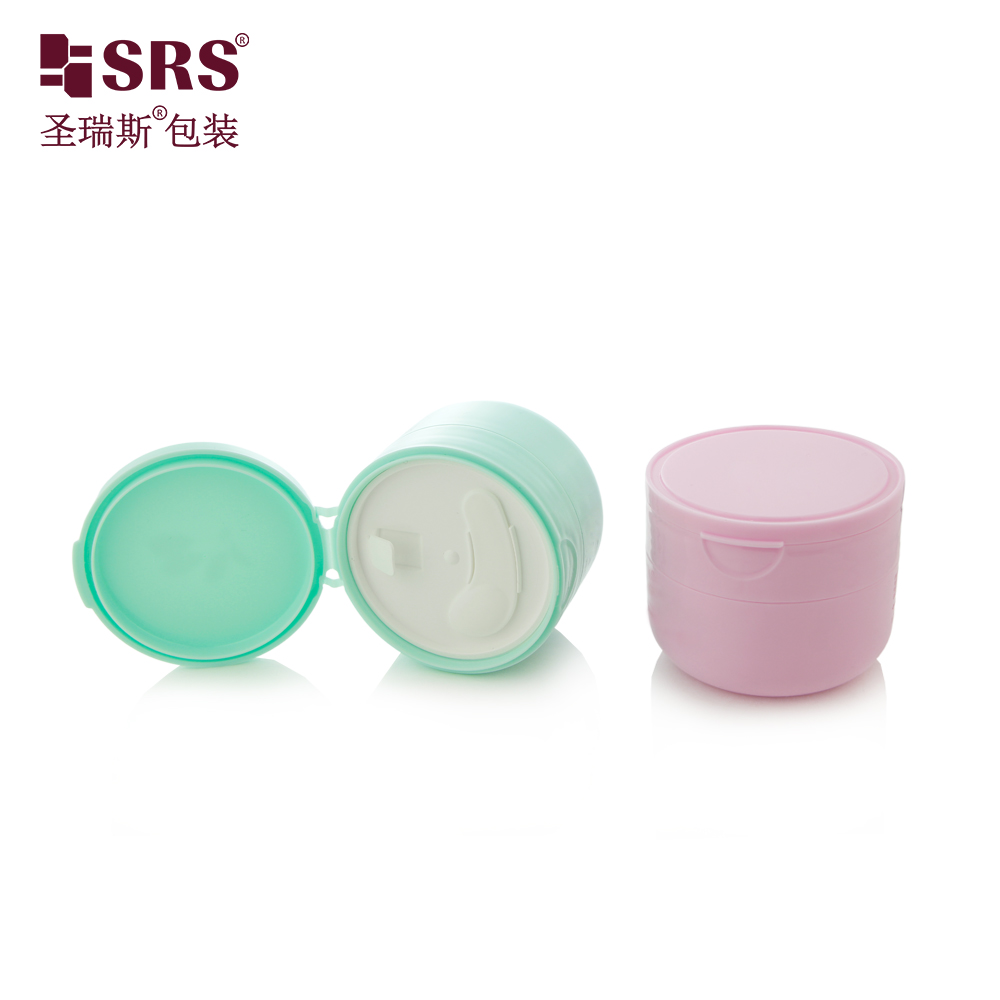 100ml New Product Frosted Cream Plastic Jar Cosmetic Jar with Flip Cap